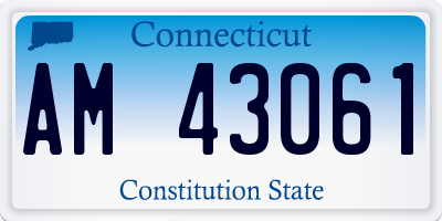 CT license plate AM43061