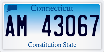 CT license plate AM43067