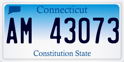 CT license plate AM43073