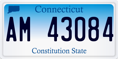 CT license plate AM43084