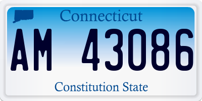 CT license plate AM43086