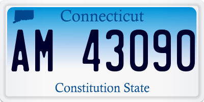 CT license plate AM43090