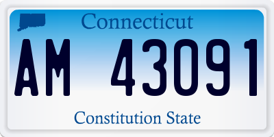 CT license plate AM43091