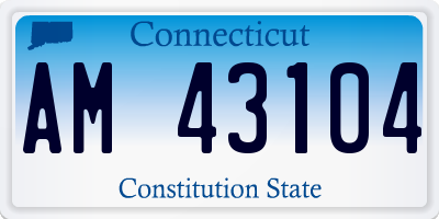 CT license plate AM43104