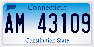 CT license plate AM43109