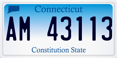 CT license plate AM43113
