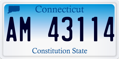 CT license plate AM43114