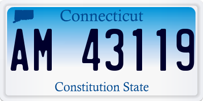 CT license plate AM43119