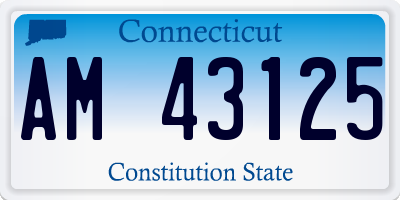 CT license plate AM43125