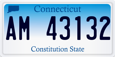 CT license plate AM43132