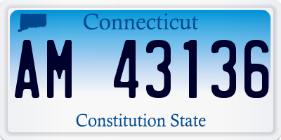 CT license plate AM43136