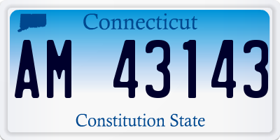 CT license plate AM43143