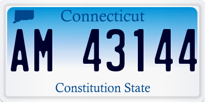 CT license plate AM43144