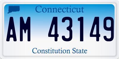 CT license plate AM43149