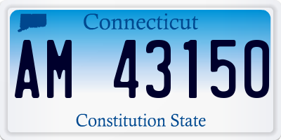 CT license plate AM43150