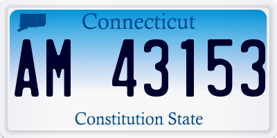CT license plate AM43153