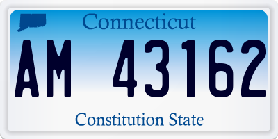 CT license plate AM43162