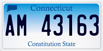 CT license plate AM43163