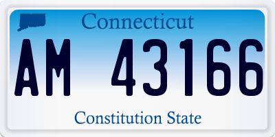CT license plate AM43166