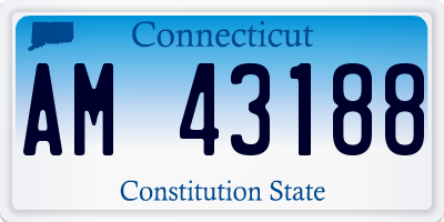 CT license plate AM43188