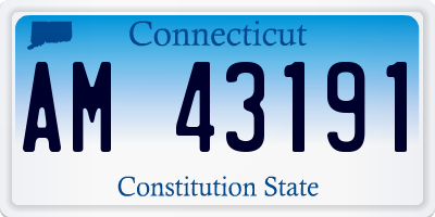 CT license plate AM43191