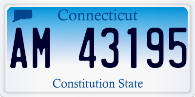CT license plate AM43195