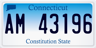 CT license plate AM43196