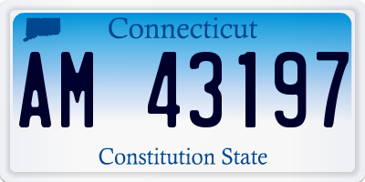 CT license plate AM43197