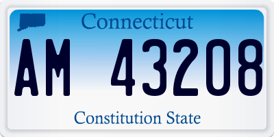 CT license plate AM43208