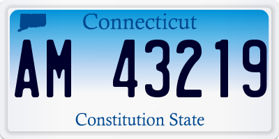 CT license plate AM43219