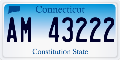 CT license plate AM43222