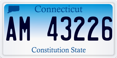 CT license plate AM43226