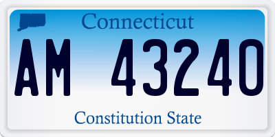CT license plate AM43240