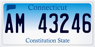 CT license plate AM43246