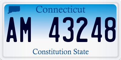 CT license plate AM43248