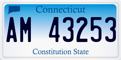 CT license plate AM43253