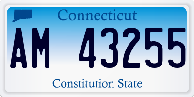 CT license plate AM43255