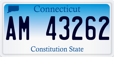 CT license plate AM43262