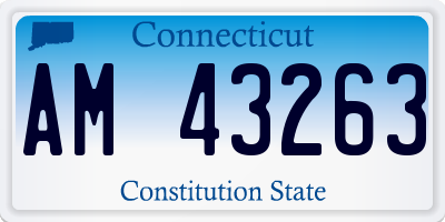 CT license plate AM43263