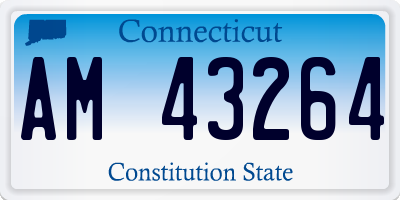 CT license plate AM43264