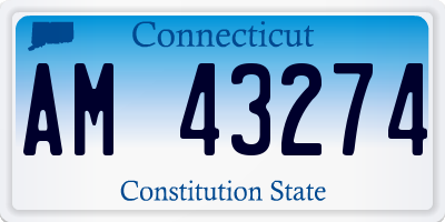 CT license plate AM43274