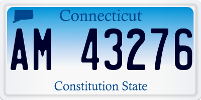 CT license plate AM43276