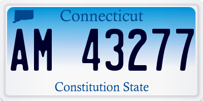 CT license plate AM43277