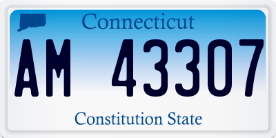 CT license plate AM43307