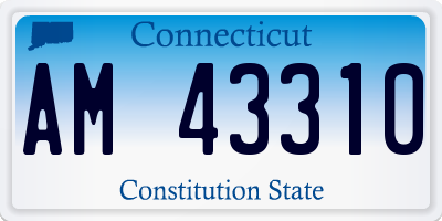 CT license plate AM43310