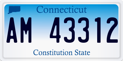 CT license plate AM43312