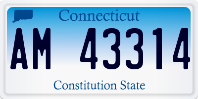 CT license plate AM43314