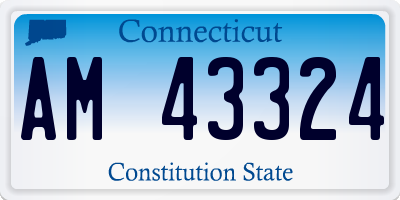 CT license plate AM43324