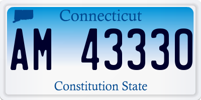CT license plate AM43330