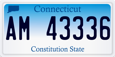 CT license plate AM43336